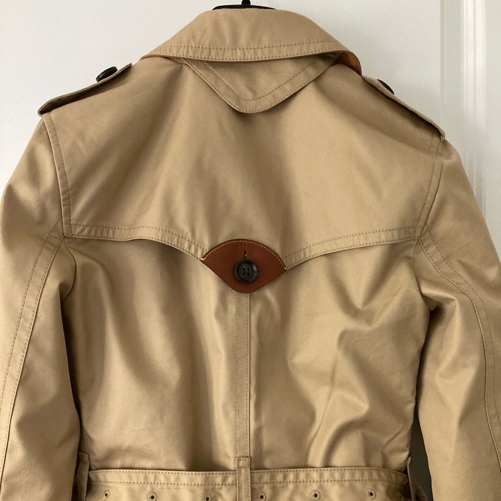 NWOT Coach Trench Coat in Khaki XXS - Picture 11 of 11